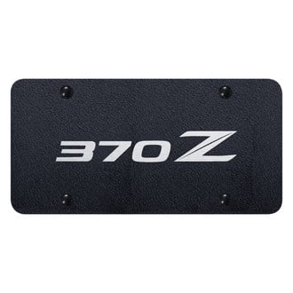 Autogold® - Rugged Black License Plate with Laser Etched 370Z New Logo
