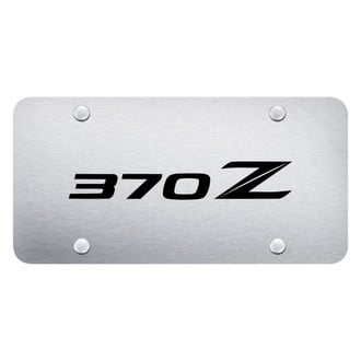 Autogold® - Brushed License Plate with Laser Etched 370Z New Logo