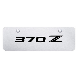 Autogold® - Brushed Mini Size License Plate with Laser Etched 370Z New Logo