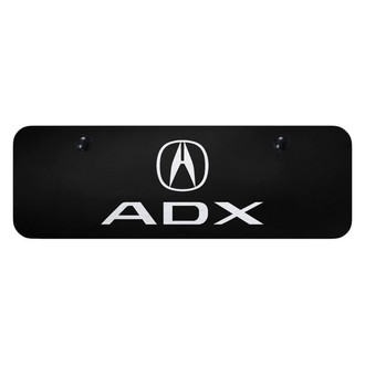 Autogold® - Black Mini Size License Plate with Laser Etched ADX Logo