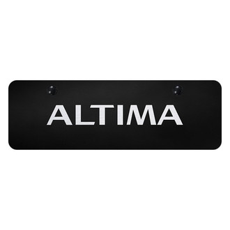 Autogold® - Black Mini Size License Plate with Laser Etched Altima Logo