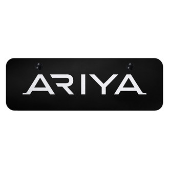Autogold® - Black Mini Size License Plate with Laser Etched Ariya Logo
