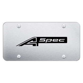 Autogold® - Brushed License Plate with Laser Etched A Spec Logo