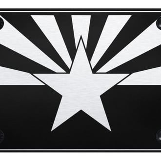 Autogold® - License Plate with Laser Etched Arizona Subdued Flag Logo