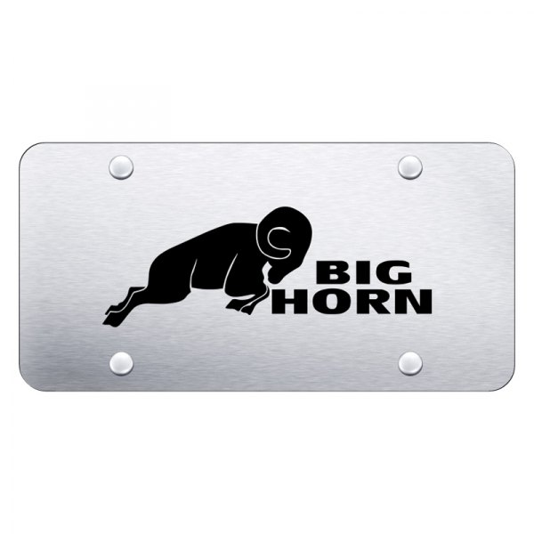 Autogold® - License Plate with Laser Etched Big Horn Logo