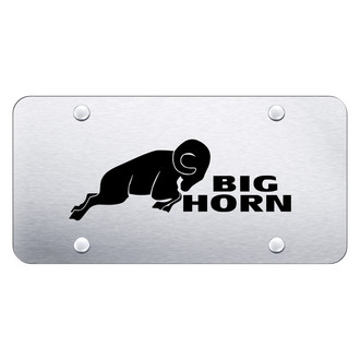 Autogold® - Brushed License Plate with Laser Etched Big Horn Logo