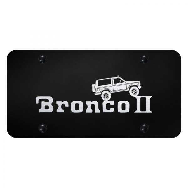 Autogold® - License Plate with Laser Etched Bronco II Climbing Logo