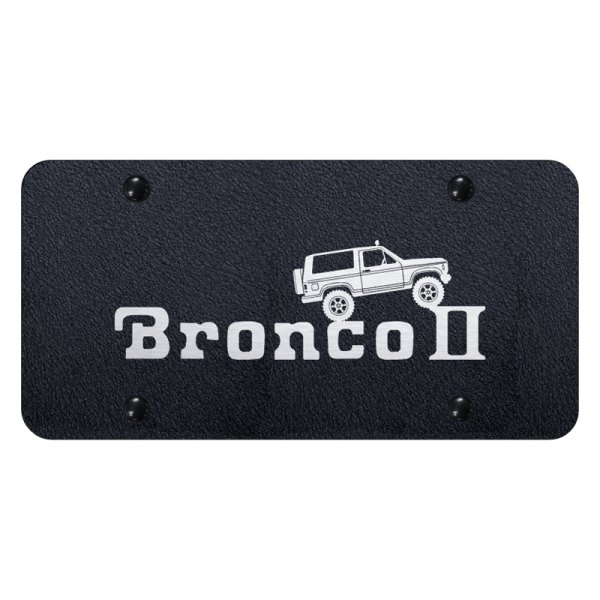 Autogold® - License Plate with Laser Etched Bronco II Climbing Logo