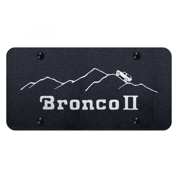 Autogold® - License Plate with Laser Etched Bronco II Mountain Logo