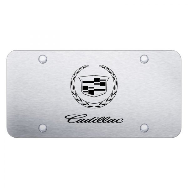 Autogold® - License Plate with Laser Etched Cadillac Logo and Emblem
