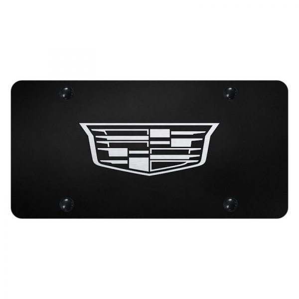 Autogold® - License Plate with Laser Etched Cadillac New Emblem