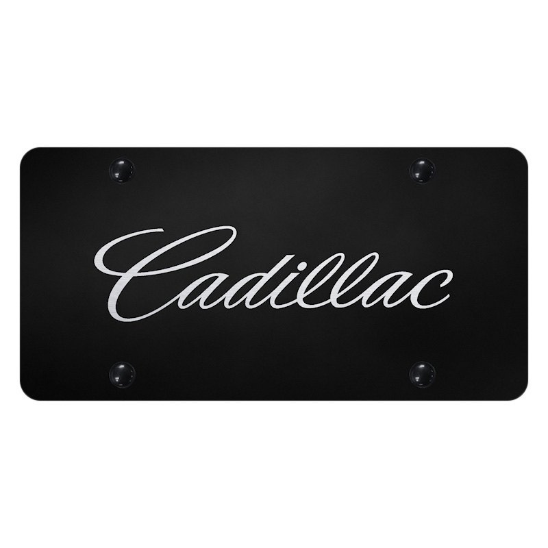 Autogold License Plate with Laser Etched Cadillac New Logo