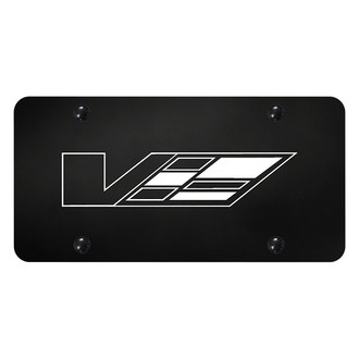 Autogold® - License Plate with Laser Etched Cadillac V Logo
