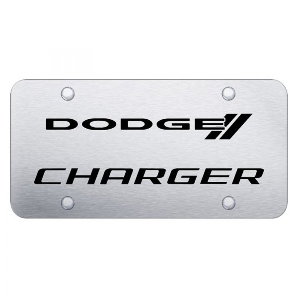 Autogold® - License Plate with Laser Etched Charger Logo