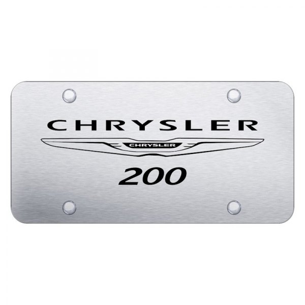 Autogold® - License Plate with Laser Etched Chrysler 200 Logo