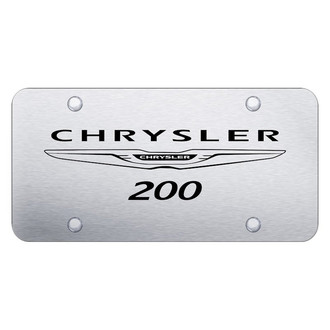 Autogold® - Brushed License Plate with Laser Etched Chrysler 200 Logo