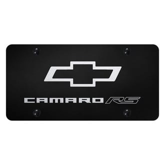 Autogold® - License Plate with Laser Etched Camaro RS Logo and Chevrolet Emblem