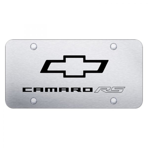 Autogold® - License Plate with Laser Etched Camaro RS Logo and Chevrolet Emblem