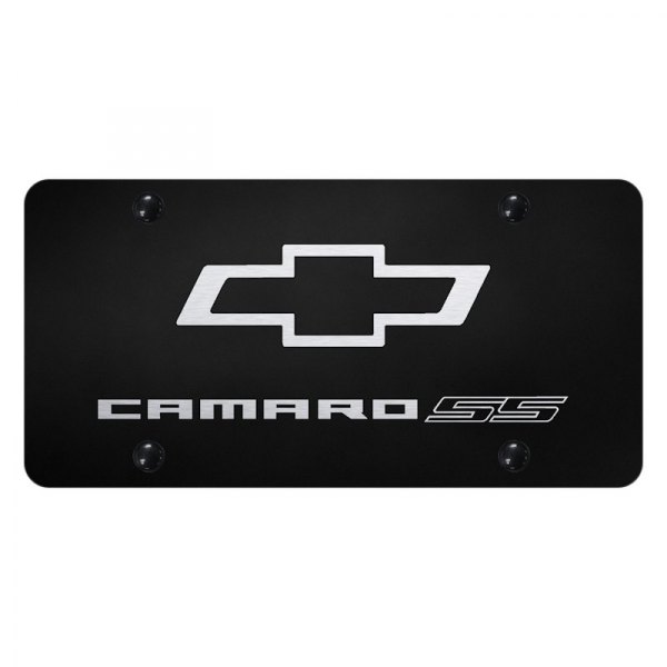 Autogold® - License Plate with Laser Etched Camaro SS Logo and Chevrolet Emblem