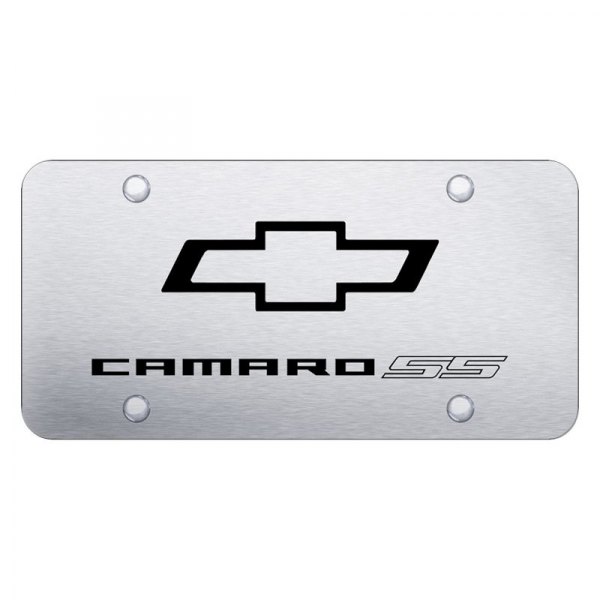 Autogold® - License Plate with Laser Etched Camaro SS Logo and Chevrolet Emblem