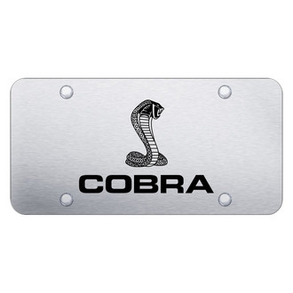 Autogold® - Brushed License Plate with Laser Etched Cobra Logo