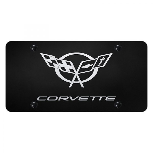 Autogold® - License Plate with Laser Etched Corvette C5 Logo
