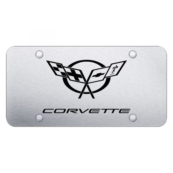 Autogold® - License Plate with Laser Etched Corvette C5 Logo
