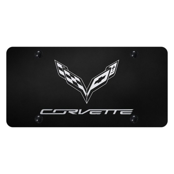 Autogold® - License Plate with Laser Etched Corvette C7 Logo