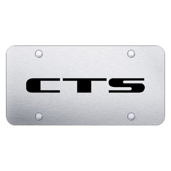 Autogold® - License Plate with Laser Etched Cadillac CTS Logo and Cadillac Emblem