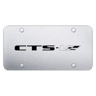 Autogold® - Brushed License Plate with Laser Etched CTS-V Logo