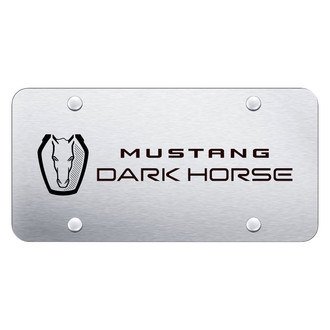 Autogold® - License Plate with Laser Etched Mustang Dark Horse Logo