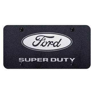 Autogold® - Rugged Black License Plate with Laser Etched Super Duty Logo