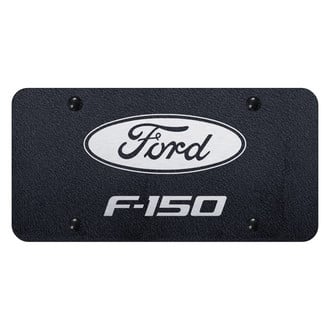 Autogold® - Rugged Black License Plate with Laser Etched F-150 Logo