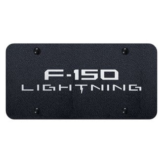 Autogold® - Rugged Black License Plate with Laser Etched F-150 Lightning Logo