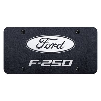 Autogold® - Rugged Black License Plate with Laser Etched F-250 Logo
