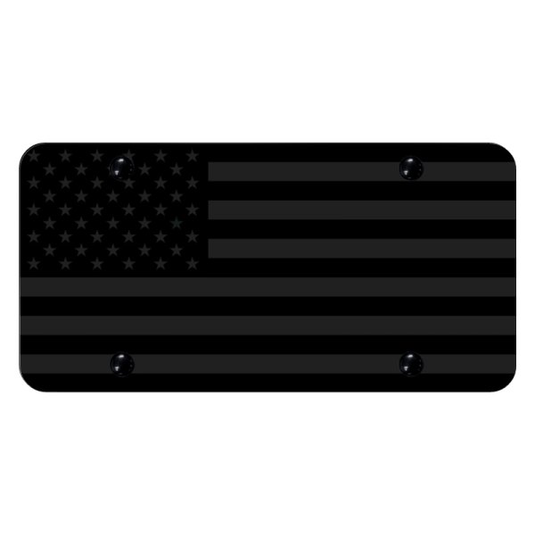Autogold® - UV Printed License Plate with 3D USA Flag Logo