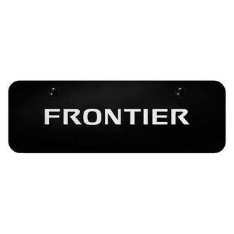 Autogold® - Black Mini Size License Plate with Laser Etched Frontier Logo