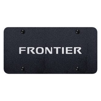 Autogold® - Rugged Black License Plate with Laser Etched Frontier Logo