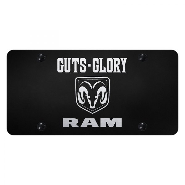 Autogold® - License Plate with Laser Etched Guts-Glory-Ram Logo