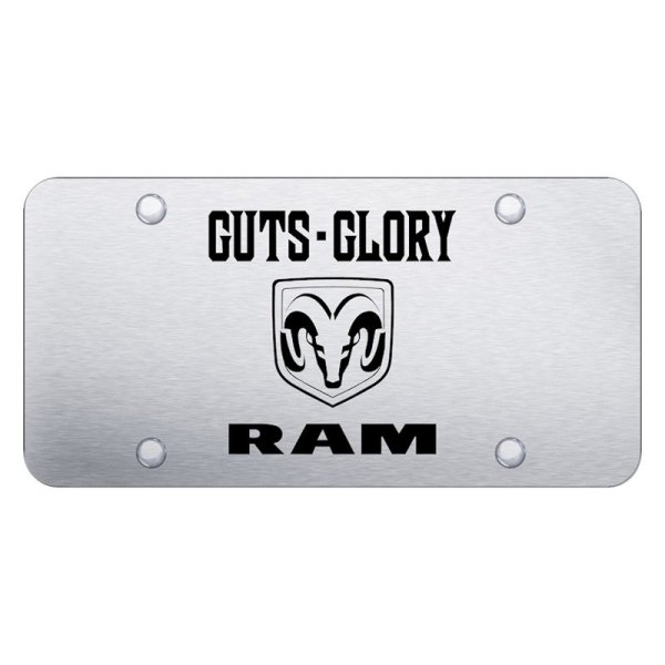 Autogold® - License Plate with Laser Etched Guts-Glory-Ram Logo