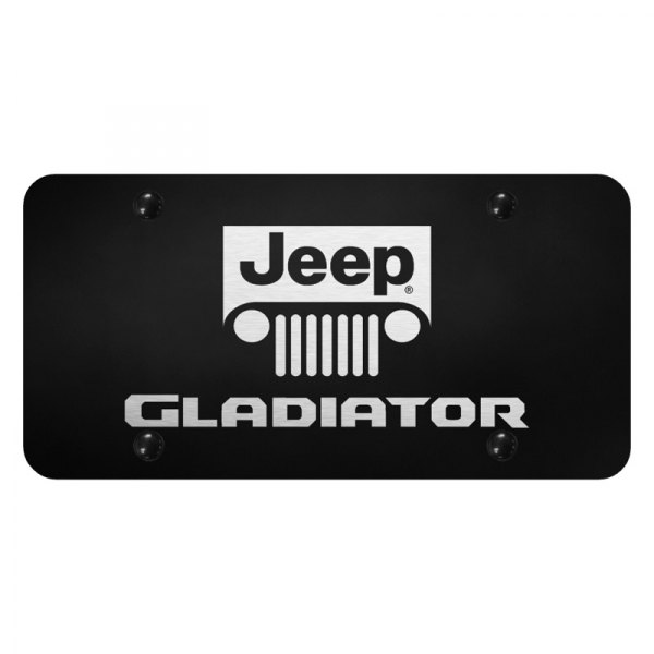 Autogold® - License Plate with Laser Etched Gladiator Logo and Emblem