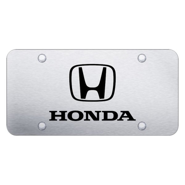 Autogold® - License Plate with Laser Etched Honda Logo and Emblem