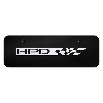Autogold® - Black Mini Size License Plate with Laser Etched HPD Logo