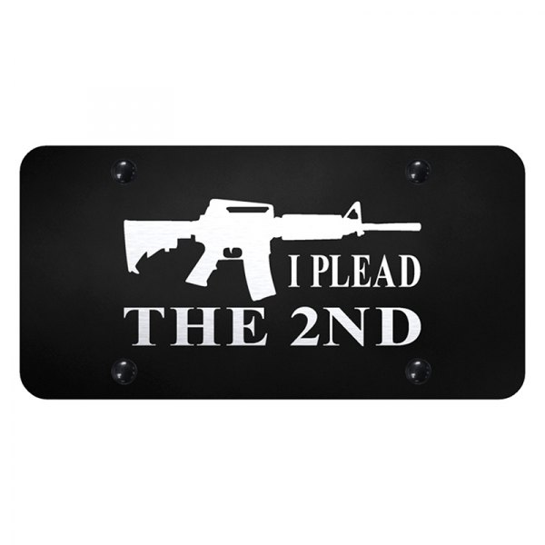 Autogold® - License Plate with Laser Etched I Plead The 2nd Logo