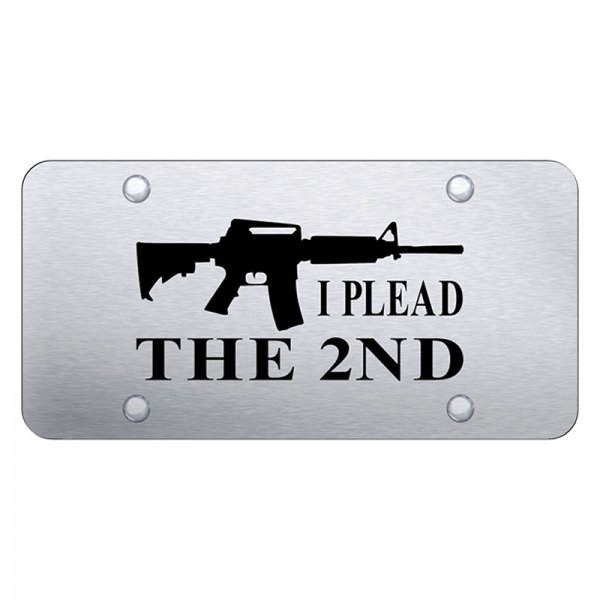 Autogold® - License Plate with Laser Etched I Plead The 2nd Logo