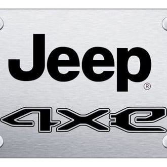 Autogold® - License Plate with Laser Etched Jeep 4xe Logo