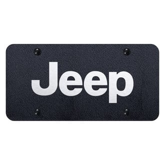 Autogold® - Rugged Black License Plate with Laser Etched Jeep Logo
