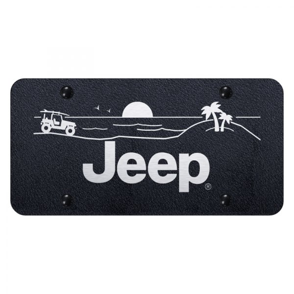 Autogold® - License Plate with Laser Etched Jeep Beach Logo
