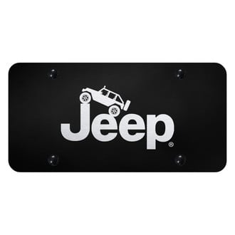 Autogold® - License Plate with Laser Etched Jeep Climbing Logo