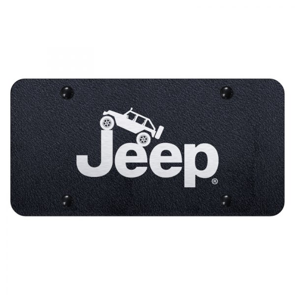 Autogold® - License Plate with Laser Etched Jeep Climbing Logo